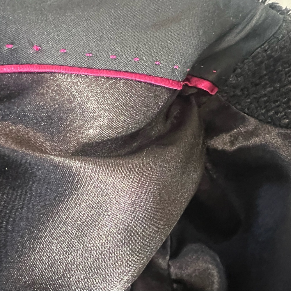 Upcycled Ann Taylor Chunky Boucle’ Jacket w. Chain, Pin & Charm Embellishments - Picture 16 of 16